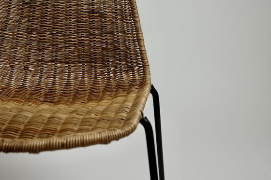 Vintage Basket Chair Gian Franco Legler, 1960s – Dining chairs, Iron, Wicker (photo 14 of 17)
