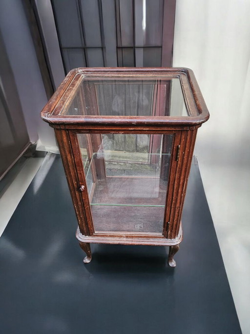 French Art Deco glass display cabinet Bar cabinet 1930s cabinet