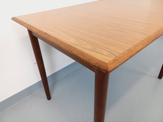 Image 1 of Rectangular dining table in vintage Scandinavian style, made of teak and melamine, from the 1950s and 60s.