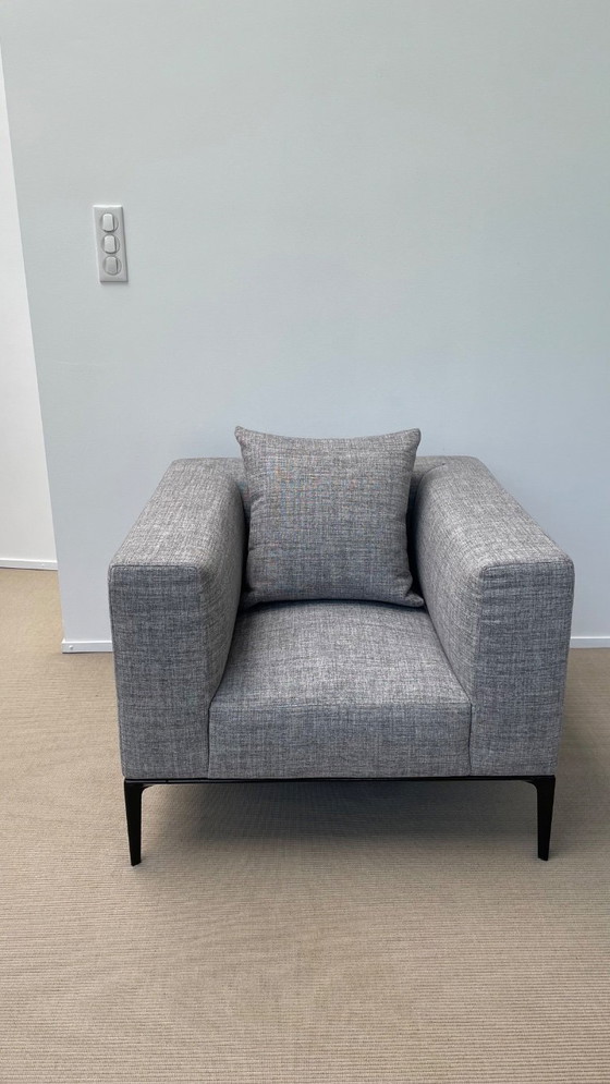 Image 1 of Walter Knoll Jaan Living 3zit + 1zit + Ottoman in perfecte staat
