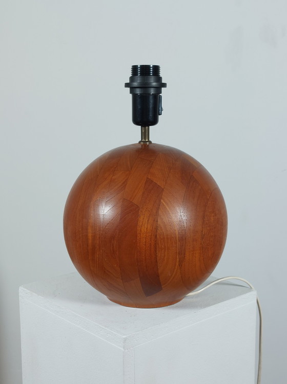 Image 1 of Pair of vintage mid-century teak table lamps from Kirk Copenhagen