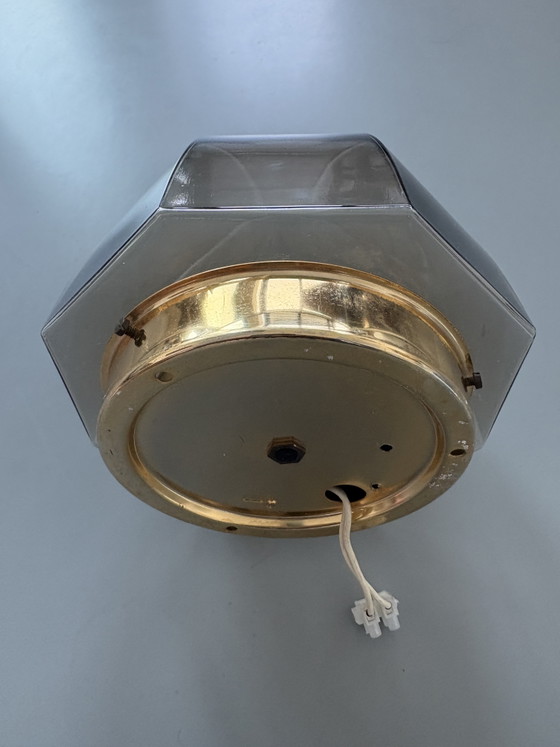 Ikonische Hillebrand-Deckenleuchte – Deckenleuchten, Glass, Metal (photo 6 of 6)