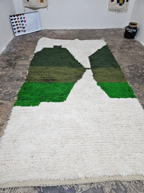 Handgemaakt Groen Berbertapijt 140/260cm – Vloerkleden en tapijten, Wool (photo 6 of 9)