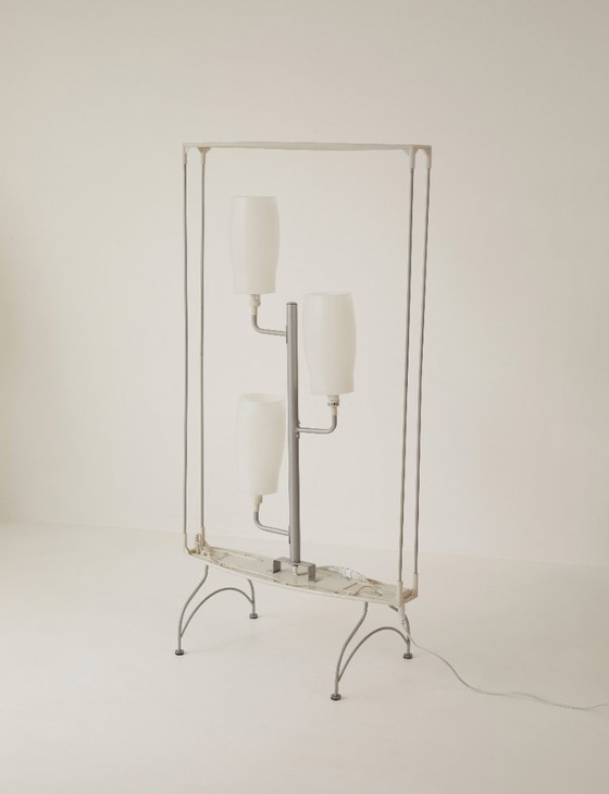 Image 1 of Lámpara de pie Dunker de Ikea, pantalla luminosa de diseño Hagberg, alrededor de 2005