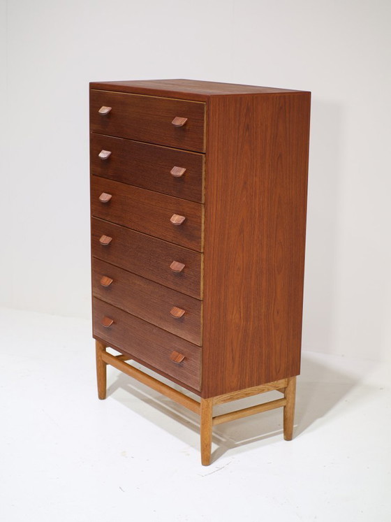 Image 1 of Poul Volther F17 tall chest of drawers teak Danish 1950s