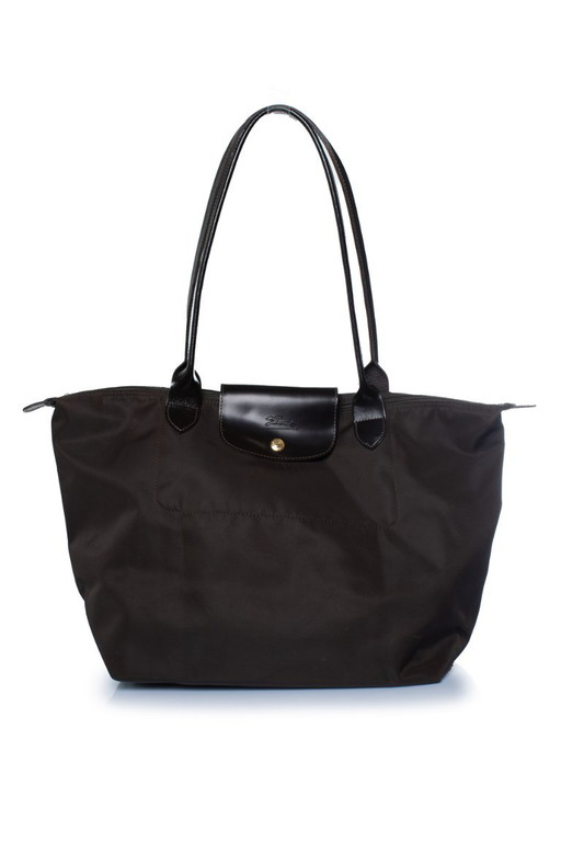 Longchamp, braune Depose Medium Tote – tote tassen, Nylon