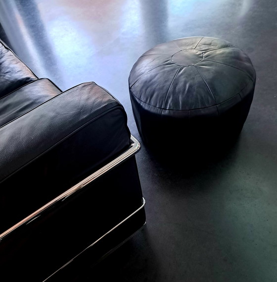 Image 1 of Xl lederen poef