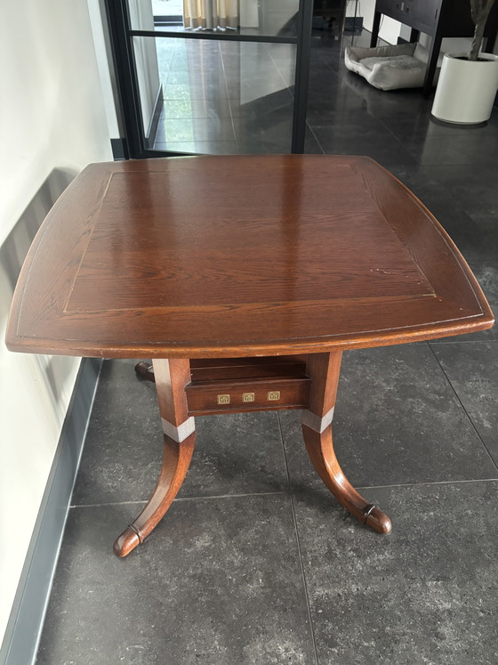 Designer Side Table (Schuitema) – Wood, Brass (photo 3 of 7)