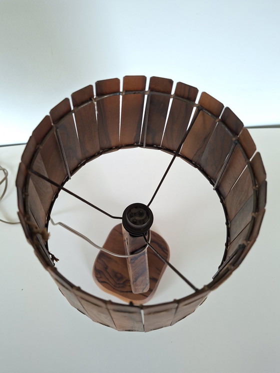 Image 1 of 1960 French olive wood lamp