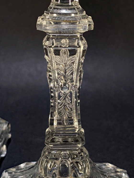 Image 1 of Antike deutsche Kristallleuchter (1900–1930) Fenne Glashütte – UV-reaktiv