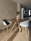 4x HAY About a Chair AAC 22 eetkamerstoel gelakt eiken gestoffeerd 