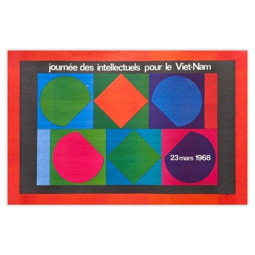 Victor Vasarely Poster Expo 68 - Dag van de Intellectuelen voor Vietnam – Paper (photo 2 of 5)