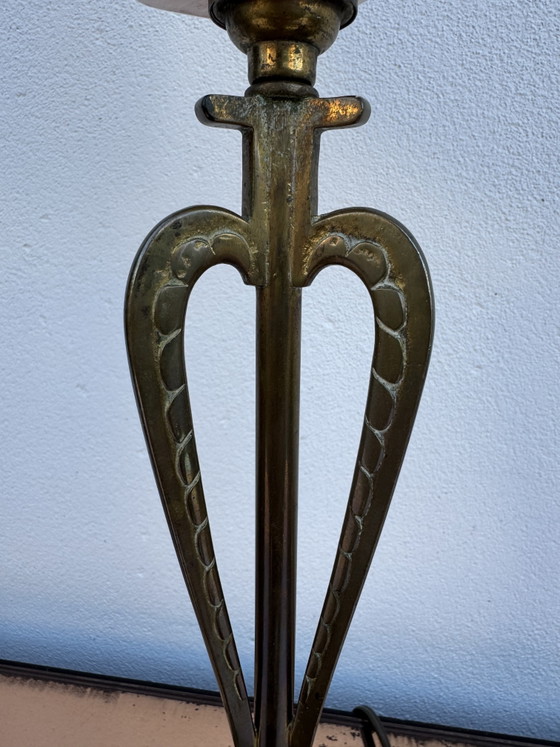 Lámpara Art Déco de bronce y cristal de Clichy – Lámparas de mesa, Bronze, Glass (photo 6 of 15)