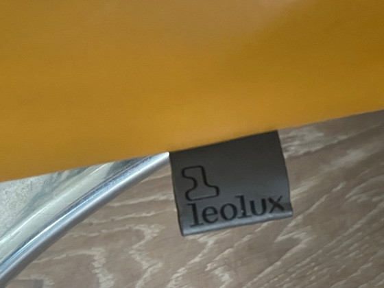 Image 1 of Leolux, Danaïde sofa, yellow leather, taupe leather cushions