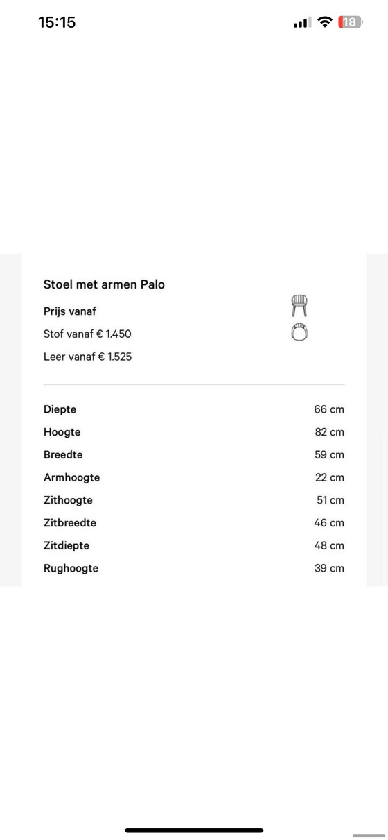 Image 1 of Sillas de comedor Leolux Baani (4)