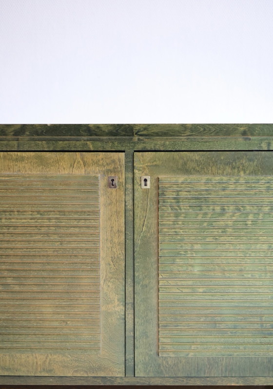 Vintage dressoir door Asko in de jaren 70, Hout, Groen (foto 3 van 12)