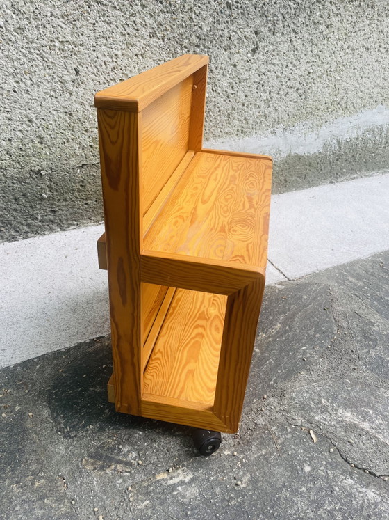 Vintage Scandinavische opklapbare serveerwagen (jaren 70) – Wood (photo 9 of 11)