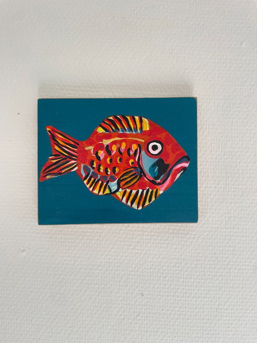 Painting Fish on Wood – schilderijen tekeningen