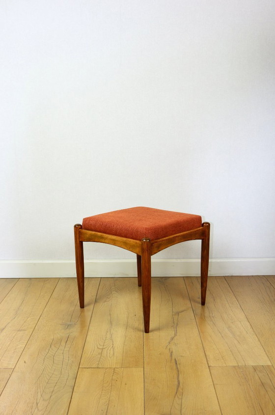 Image 1 of Edmund Homa stool, orange brick structural seat