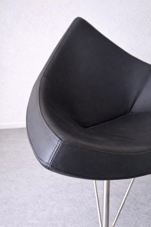 Fauteuil in de Vitra Coconut-stijl – Leather, Chrome (photo 2 of 15)