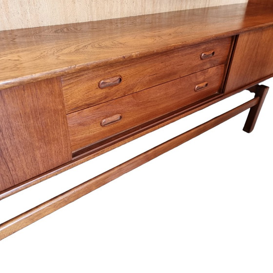 Image 1 of Vintage teak houten wandkast met bar, jaren 60
