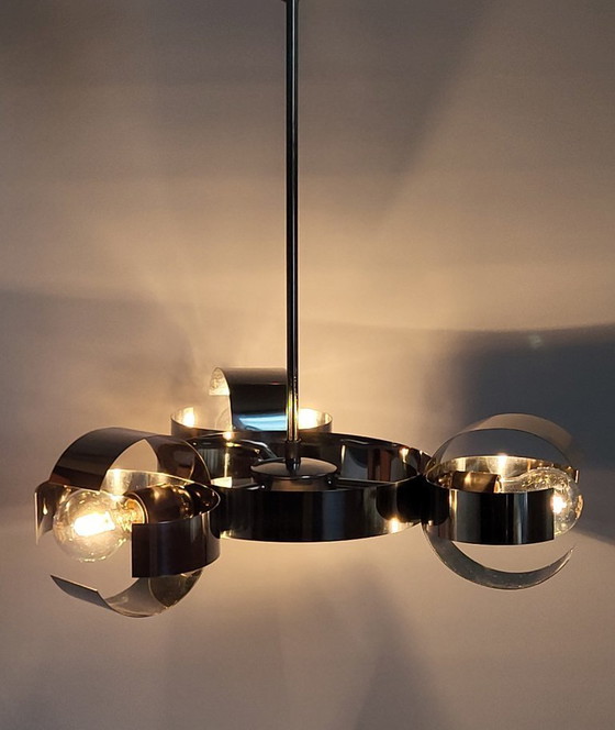 Image 1 of Suspension space age chrome 1970s