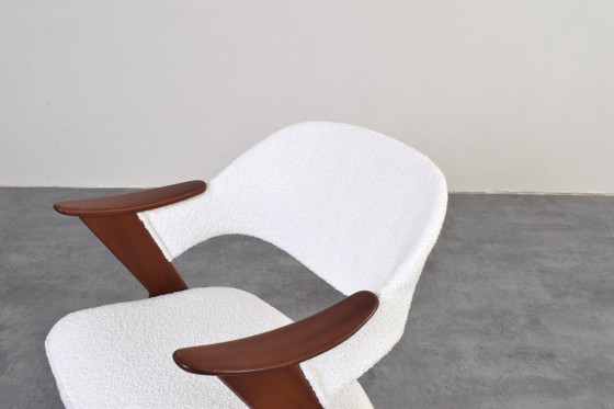 Norwegian Teak Armchair Model Blinken by Sigurd Ressell for Rastad & Relling, 1950s. – Dining chairs, Textile (photo 9 of 11)