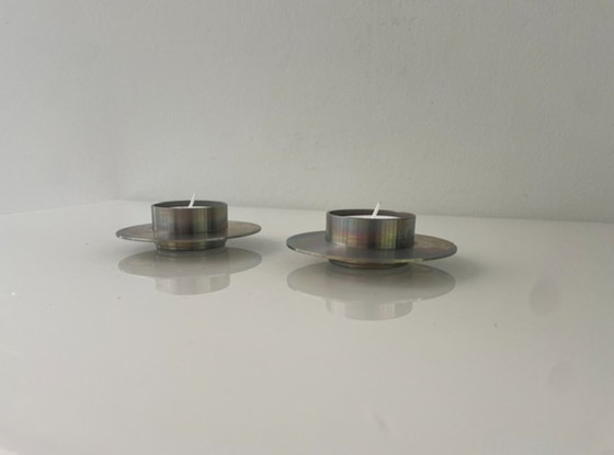 Image 1 of Set di 2 portacandele ZACK in acciaio inox – Design tedesco