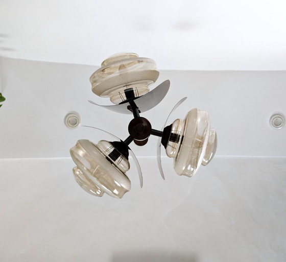 Image 1 of Lampadario Sputnik Vintage / Lampada a sospensione in rame / Plafoniera / Lampada a sospensione / Jugoslavia anni '70 / Illumina