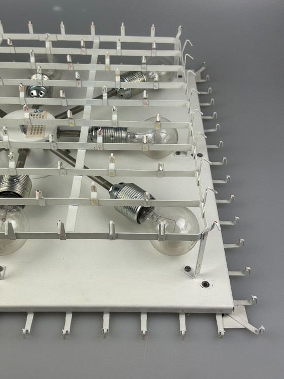 Image 1 of Lampadario da soffitto anni '60-'70 di Doria Leuchten Germania Vetro ghiaccio