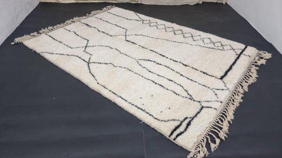 Image 1 of Tapis marocain blanc décoré 200cmx300cm 