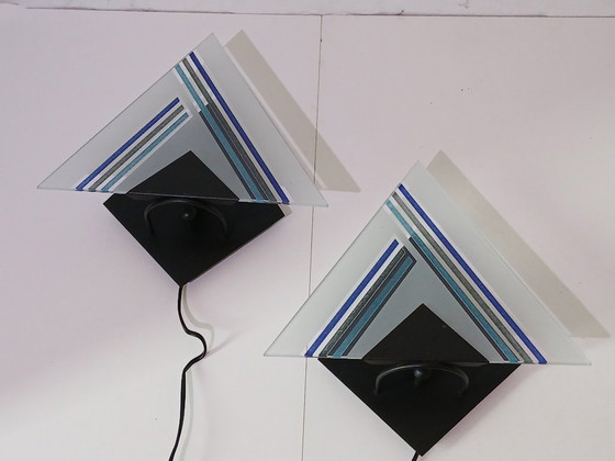 Image 1 of Lampade da parete italiane - stile Memphis Milano - anni '80