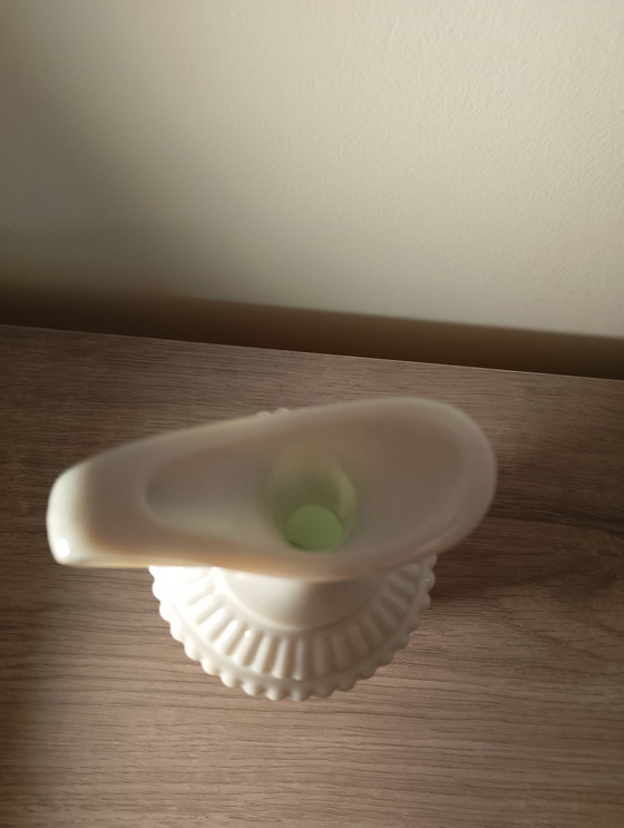 Image 1 of Rare Trianon ewer in fluorescent uranium glass, attributed to Portuieux/Vallerysthal, 1960