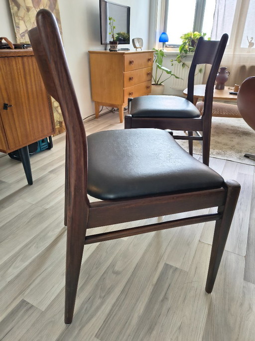 2 sillas de diseño danés vintage – Estilo mediados de siglo (años 60)