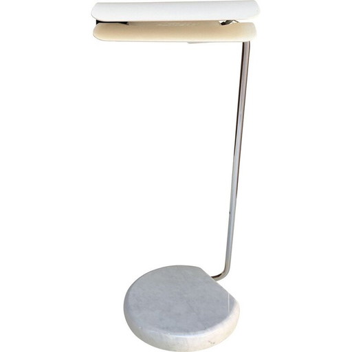 Vintage metal and marble lamp Skipper by Bruno Gecchelin, 1970