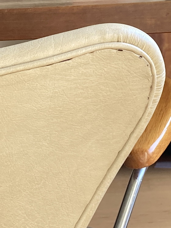 Image 1 of Te koop: 5 design leren Vlinderstoelen van Fritz Hansen