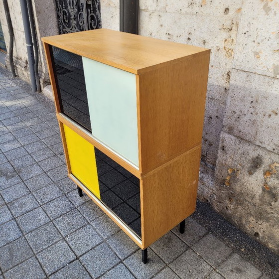 Image 1 of Modulare Möbel, Didier Rozaffy, Holz und Glas, 60er Jahre – Frankreich