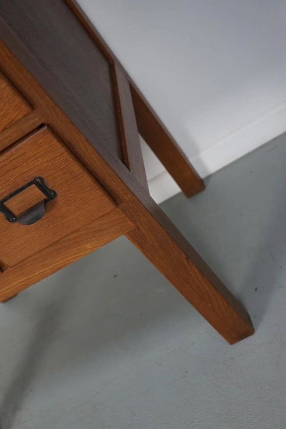 Image 1 of Botiquín/archivador antiguo holandés de roble, años 30