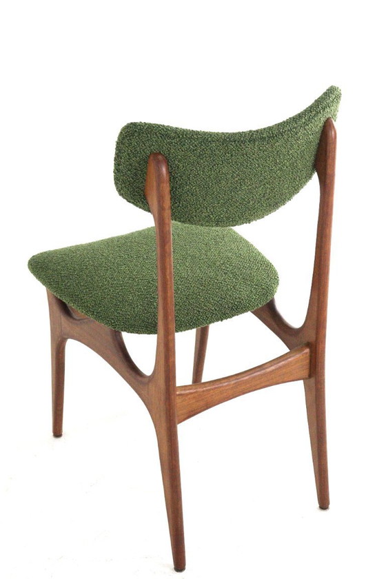 Image 1 of Set 4 vintage eetkamerstoelen stoelen gestoffeerd