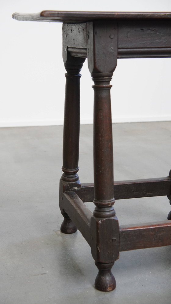 Image 1 of Grote Antieke Engelse Bijzettafel/Stool