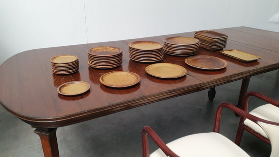 Image 1 of Vaisselle vintage 50pcs assiettes LILIEN PORZELLAN Autriche Caroline série Umbra brutaliste