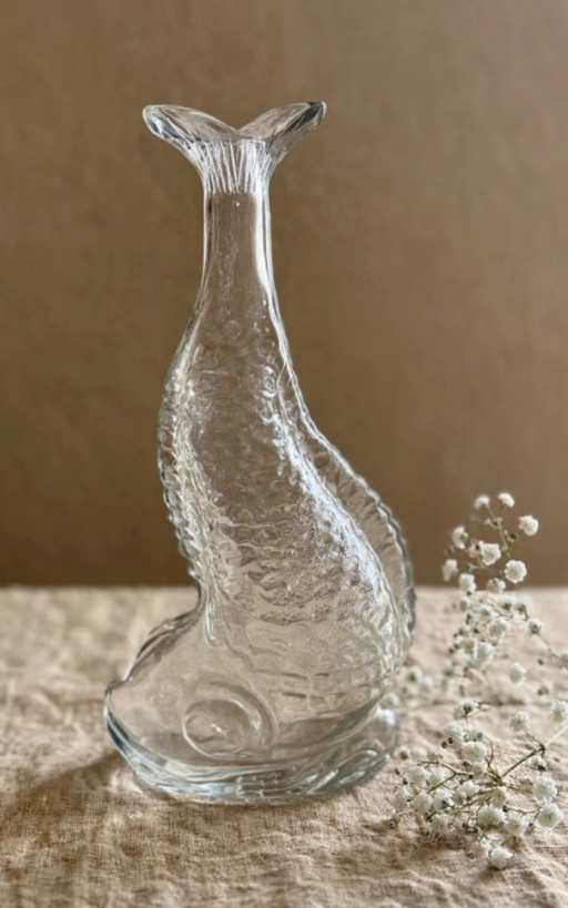Visvormige glazen karaf – decoratieve objecten, Glass