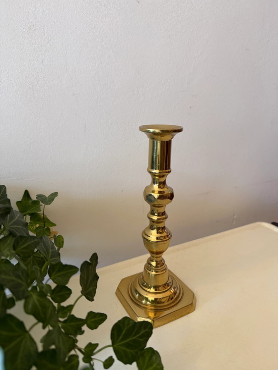 Messing Kerzenständer – Kerzenhalter, Brass, Vintage (photo 2 of 5)