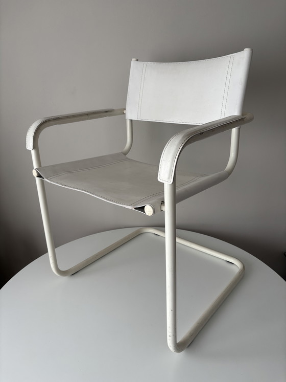 Image 1 of 2-piece Mart Stam Bauhaus tubular frame chairs Matteo Grassi 1970s