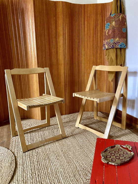 Image 1 of Sillas plegables de Aldo Jacober en madera maciza de haya