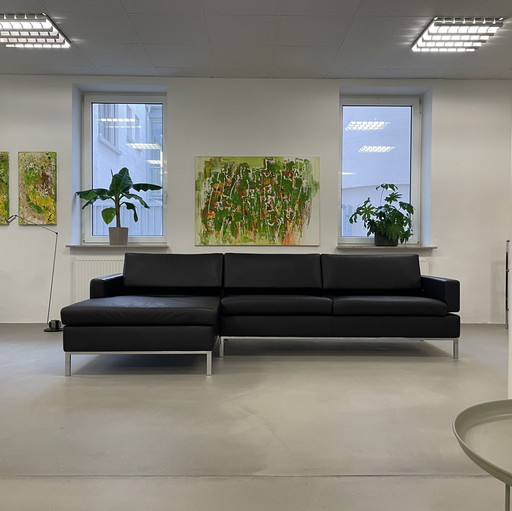 Sofá funcional Brühl Tomo, sofá esquinero, sofá de cuero L, sofá relax