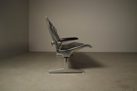 Banco Tandem Sling de Charles y Ray Eames, 1962 – Herman Miller, Sofás de 3 plazas, Skai, Vintage (photo 8 of 15)