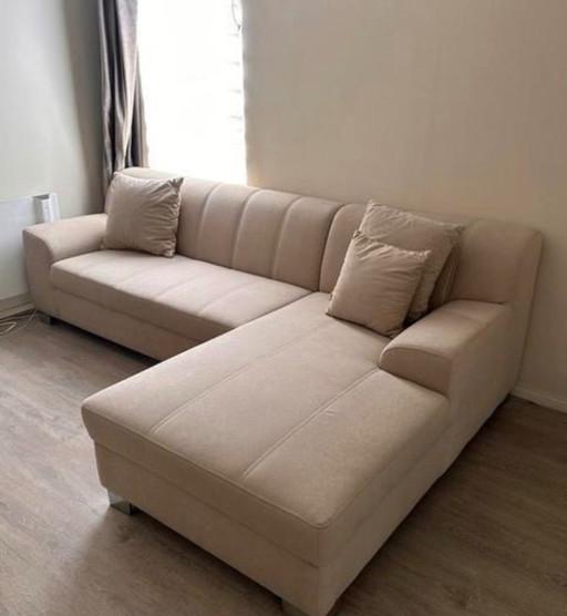 Beige hoekbank bxdxh 239x152x75 cm