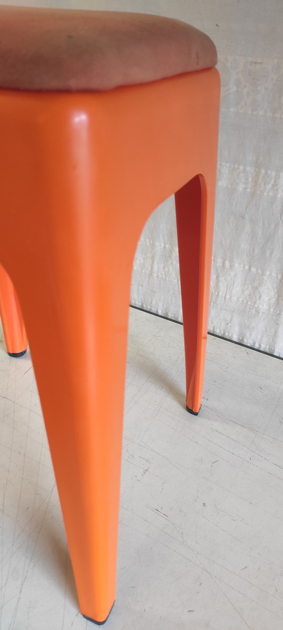 Image 1 of Vintage orange stool by Ami (France) - 1960s/70s