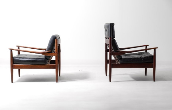 Set di poltrone lounge moderniste di BEKA, anni '60 – Legno, Pelle (photo 6 of 15)